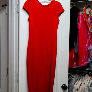 Nordstrom felicity and coco red office dress